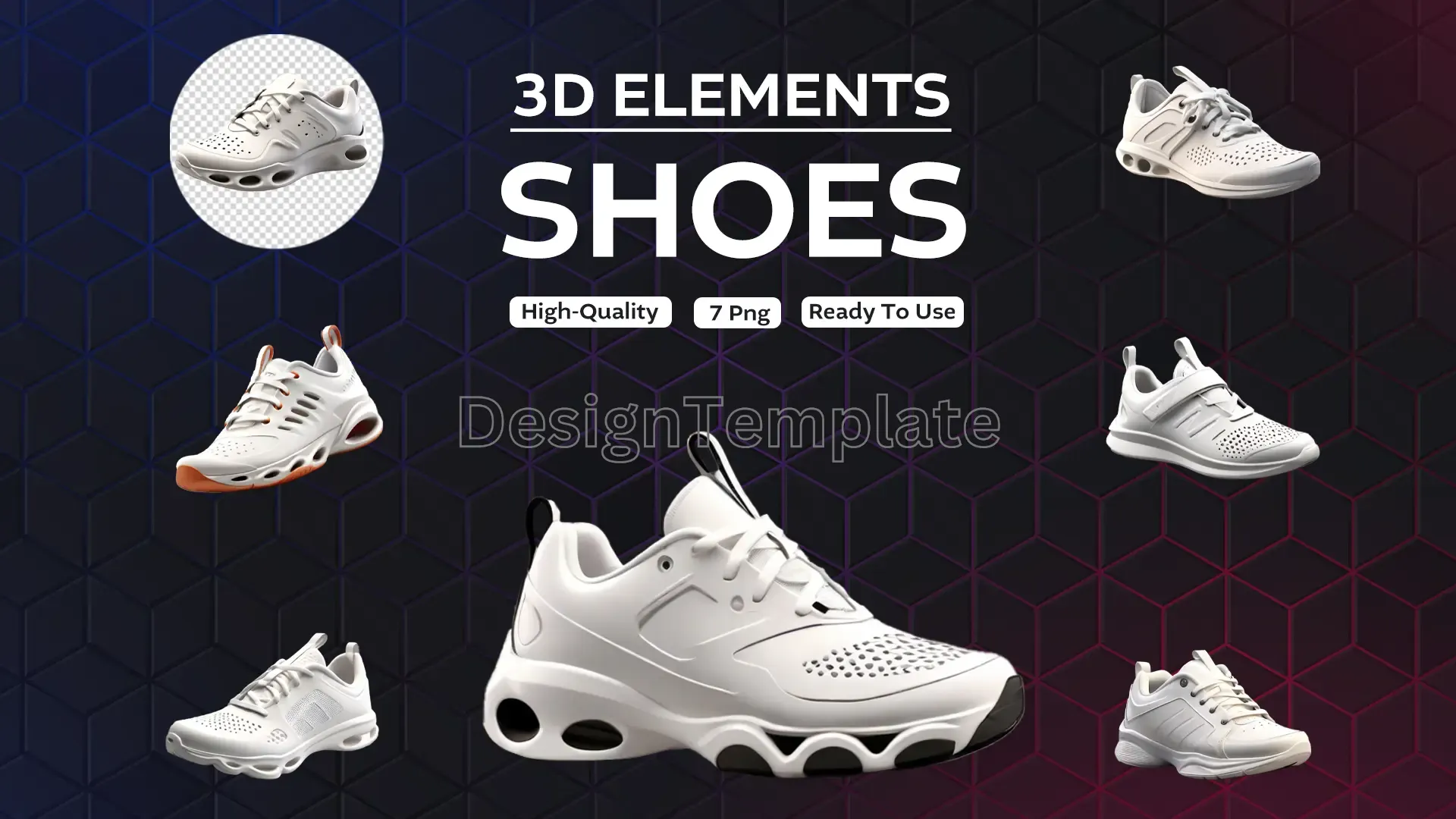 Stride with Pride Vibrant 3D Shoes Icons Set image